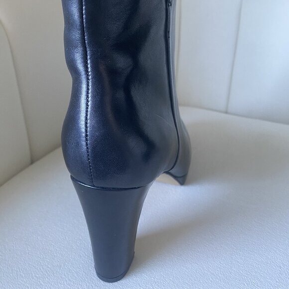 Black Leather Ankle Boots NINE WEST - Picture 14 of 16